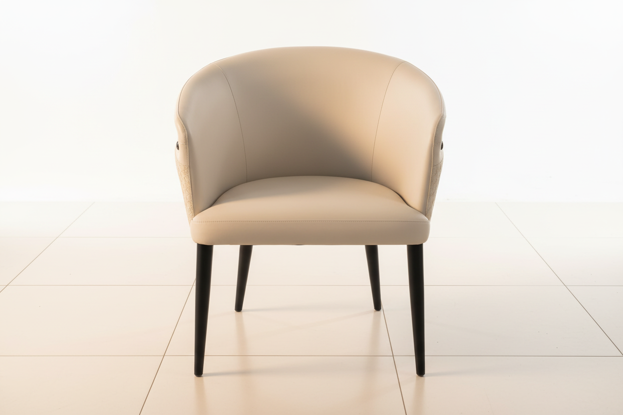 Front angle studio image with silver accent