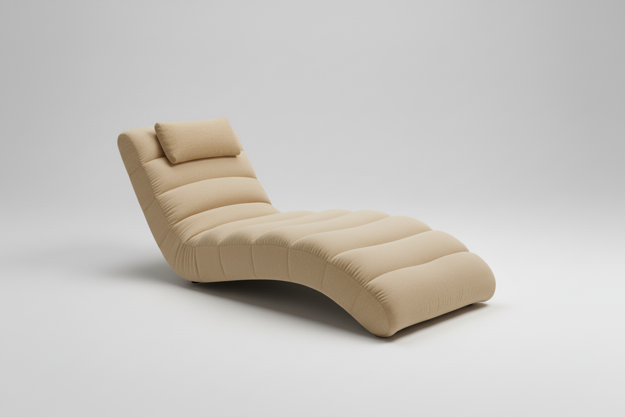 Front-Right Angle - Cream-Beige Chaise