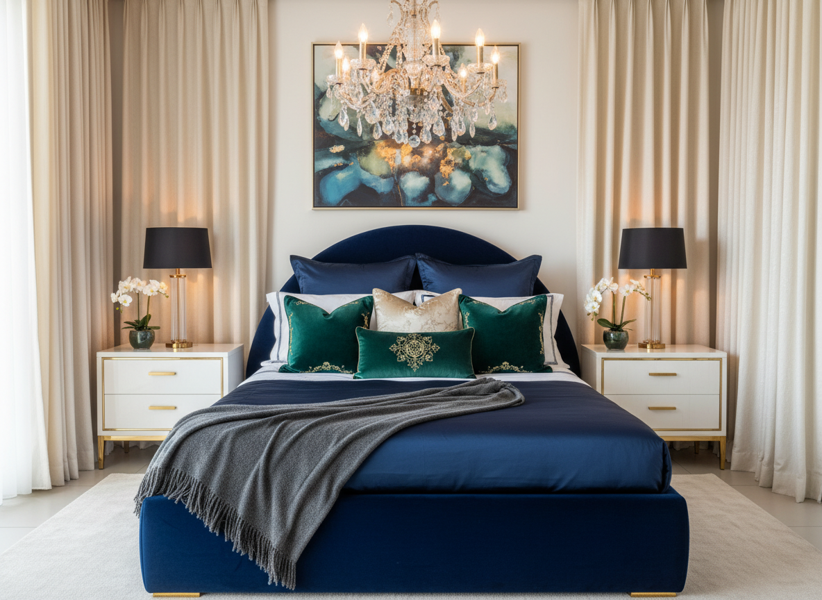 Front-view luxurious Moon Bed lifestyle image