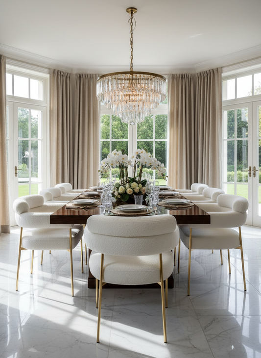 Gabriella Dining Chair Luxury Lifestyle with Armrests