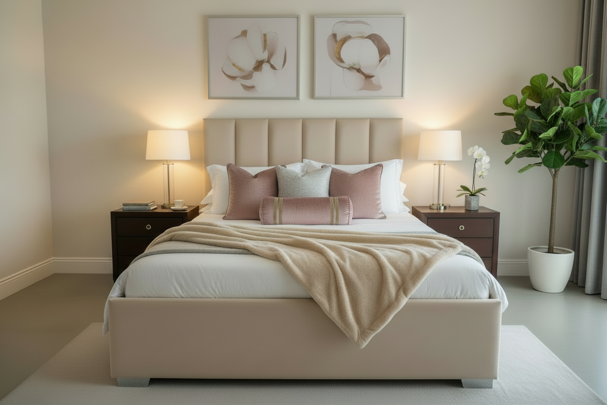 Galaxy Bed - Cream Beige