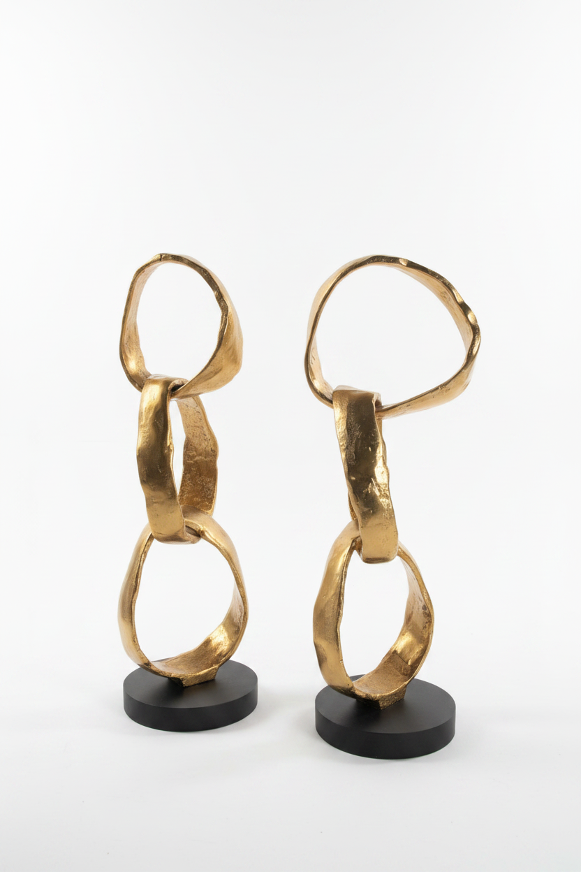 Gold Sculptures Studio Shot
