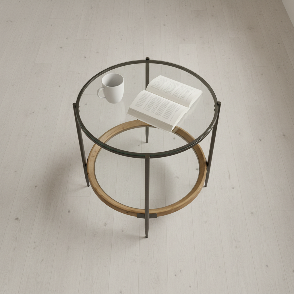 Hardly Side Table Glass Top View