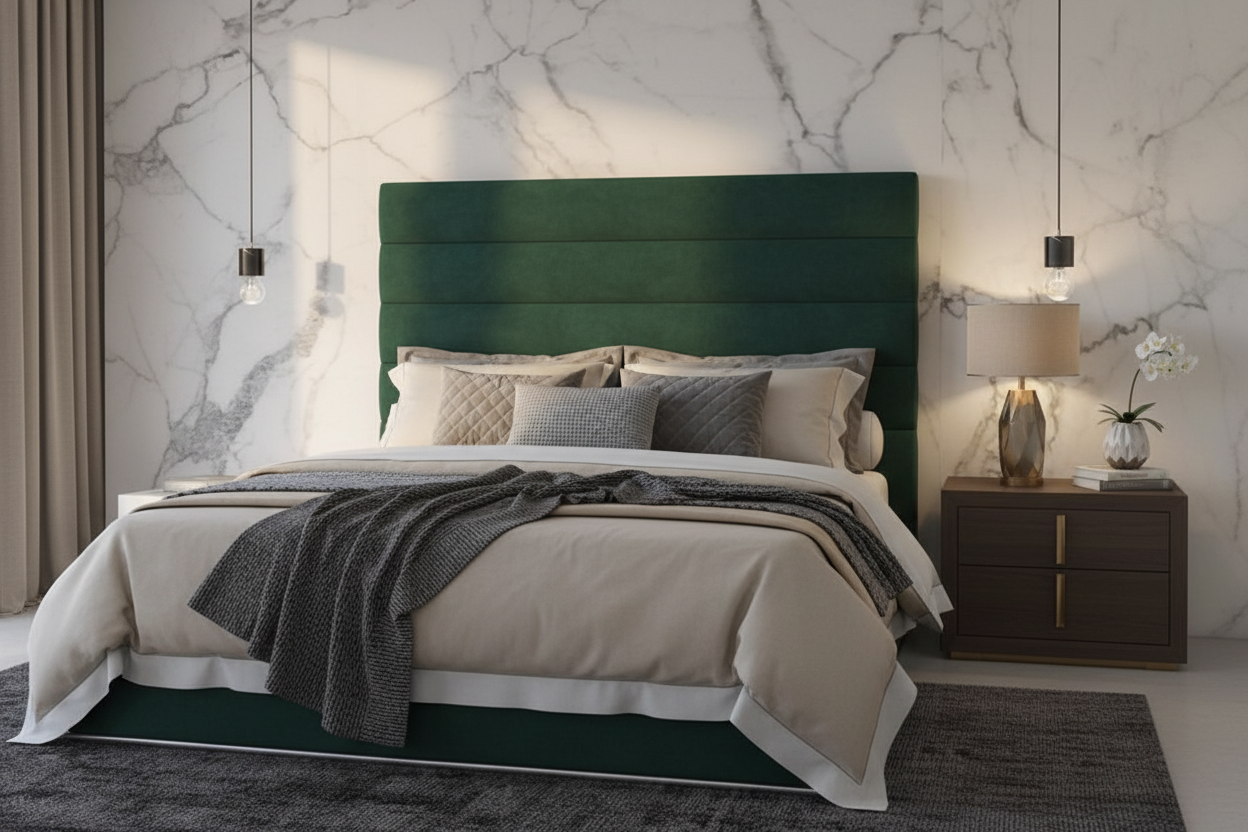 Horizona Headboard - Emerald Green