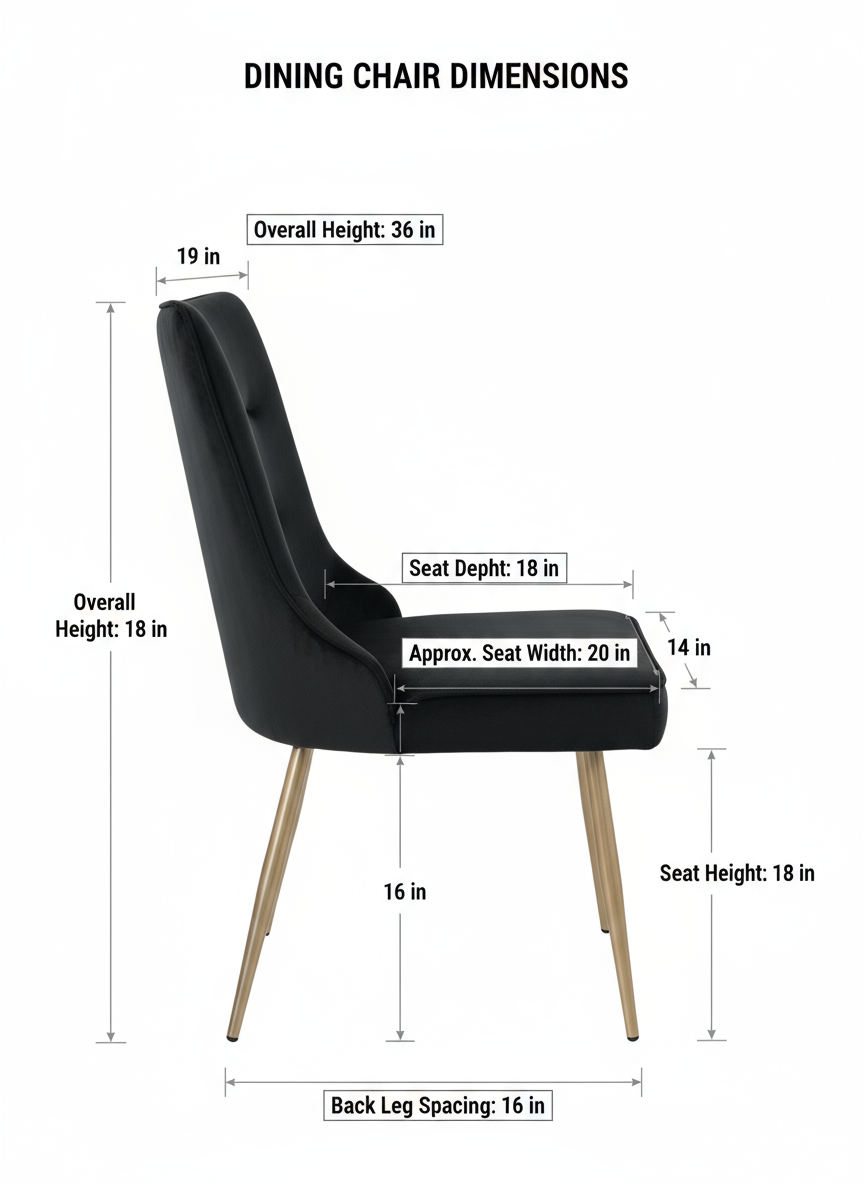 Luxury Velvet Dining Chair - Elegant Upholstered Seat