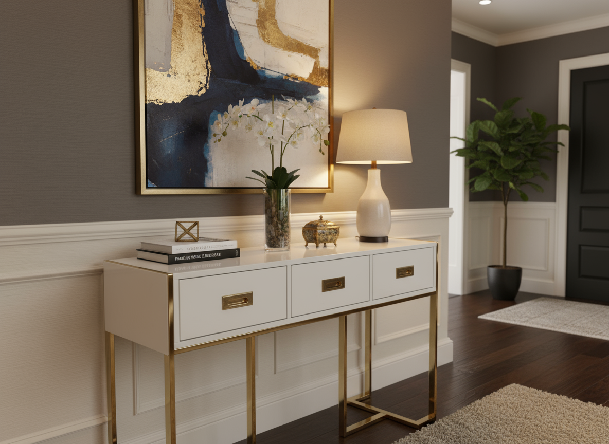 Infinity Console - Modern Storage Console with Sleek Design