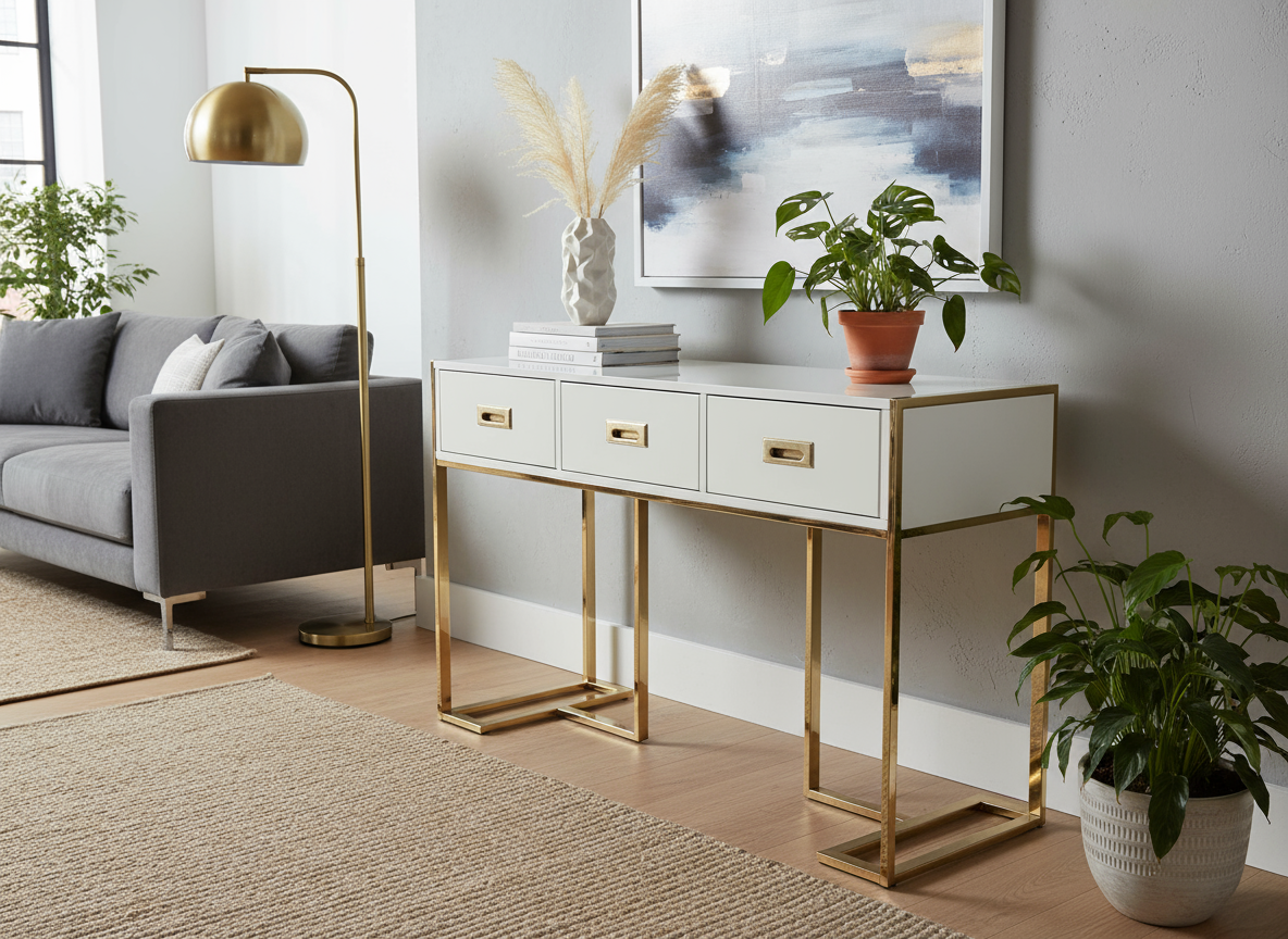 Infinity Console - Modern Storage Console with Sleek Design