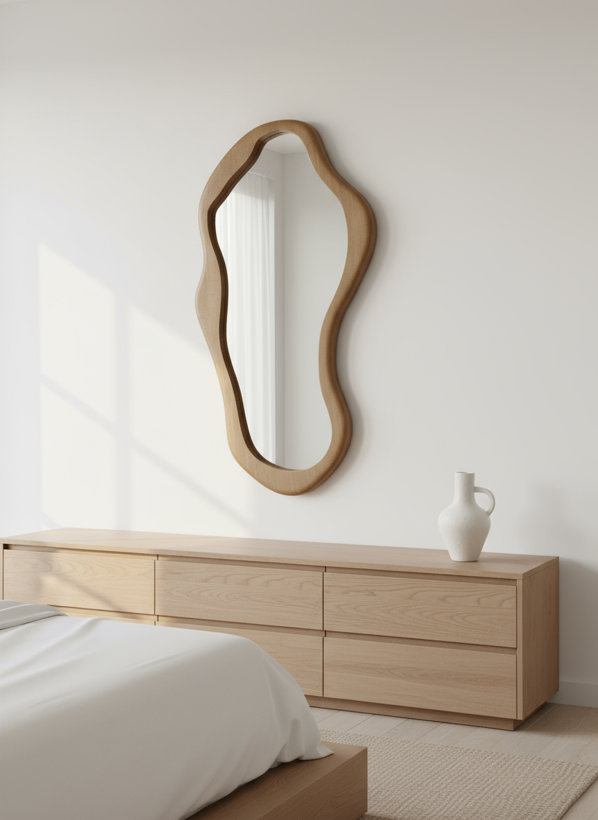 Mirror in Minimalist Bedroom