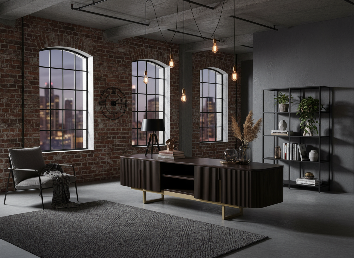 Sloan TV Stand  Media Unit  -  Contemporary Design with Storage