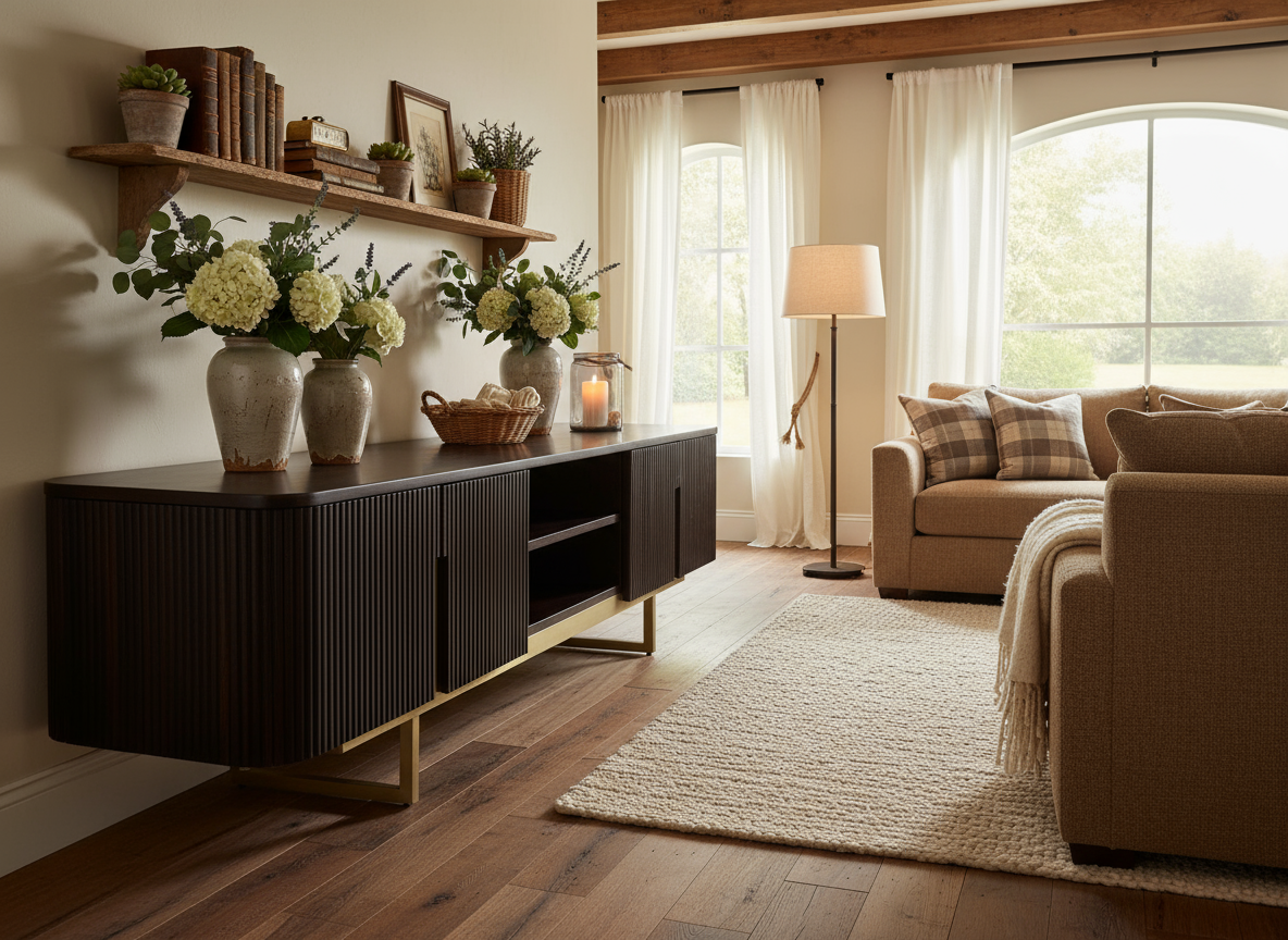 Sloan TV Stand  Media Unit  -  Contemporary Design with Storage