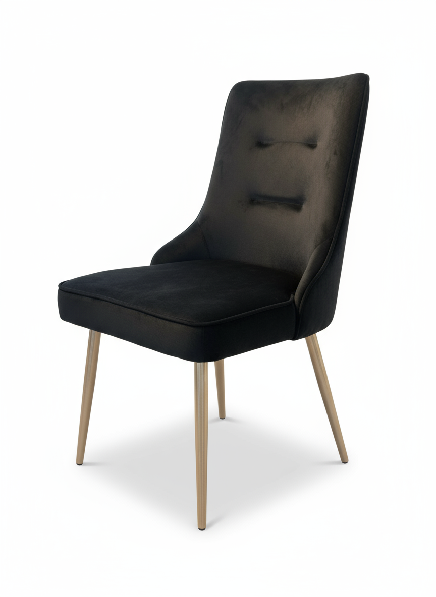 Luxury Velvet Dining Chair - Elegant Upholstered Seat