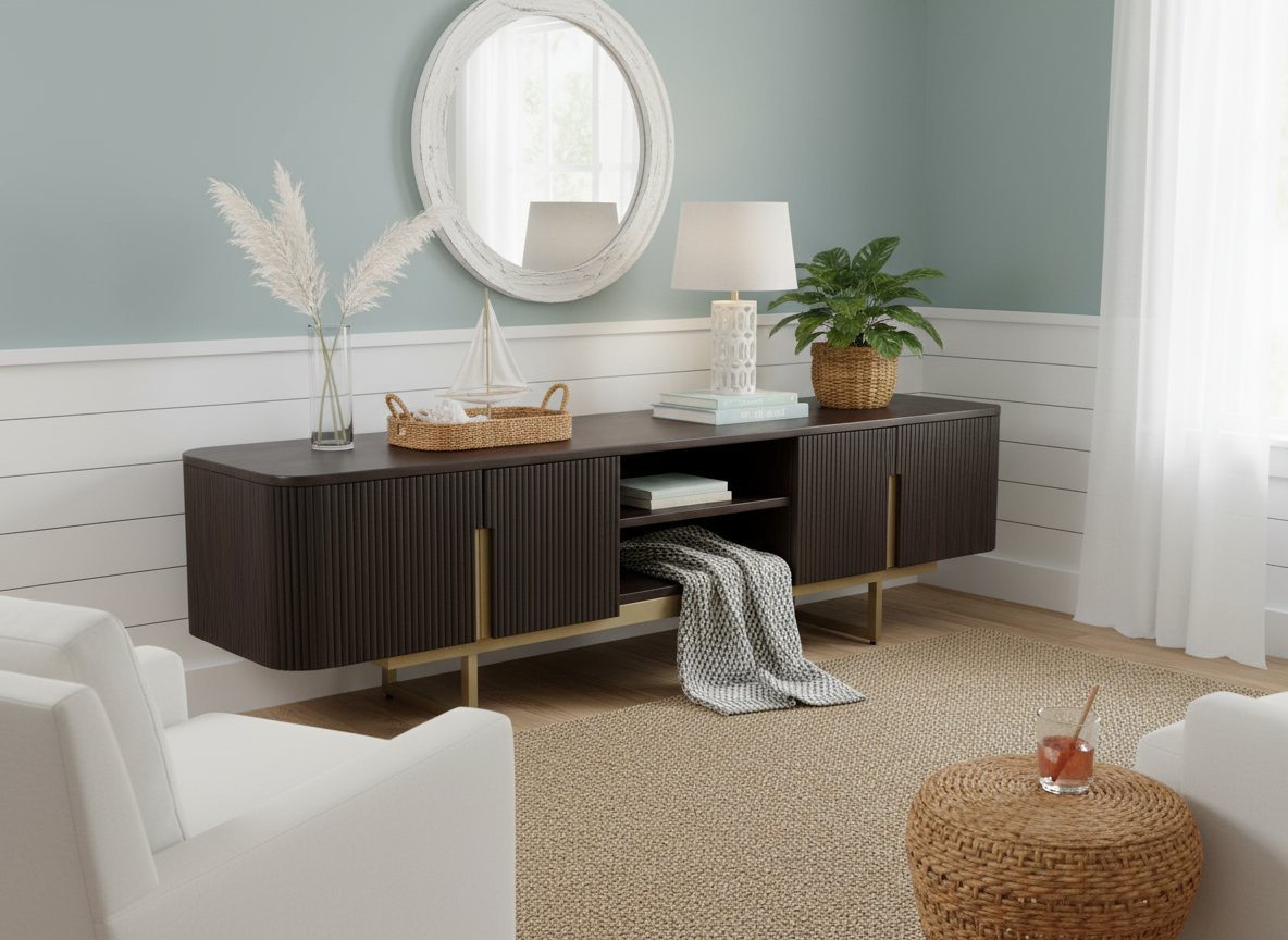 Sloan TV Stand  Media Unit  -  Contemporary Design with Storage