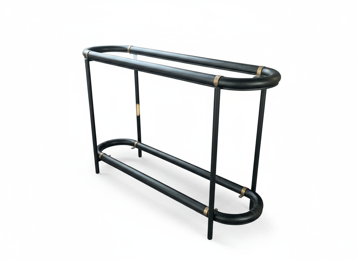 Darcy Console Table - Modern Glass Top