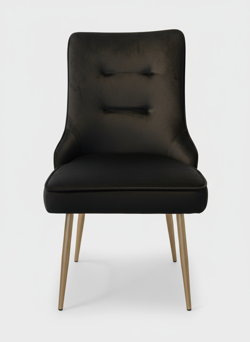 Luxury Velvet Dining Chair - Elegant Upholstered Seat