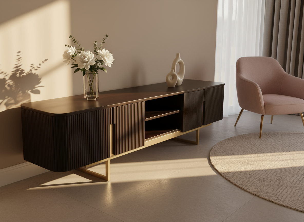 Sloan TV Stand  Media Unit  -  Contemporary Design with Storage