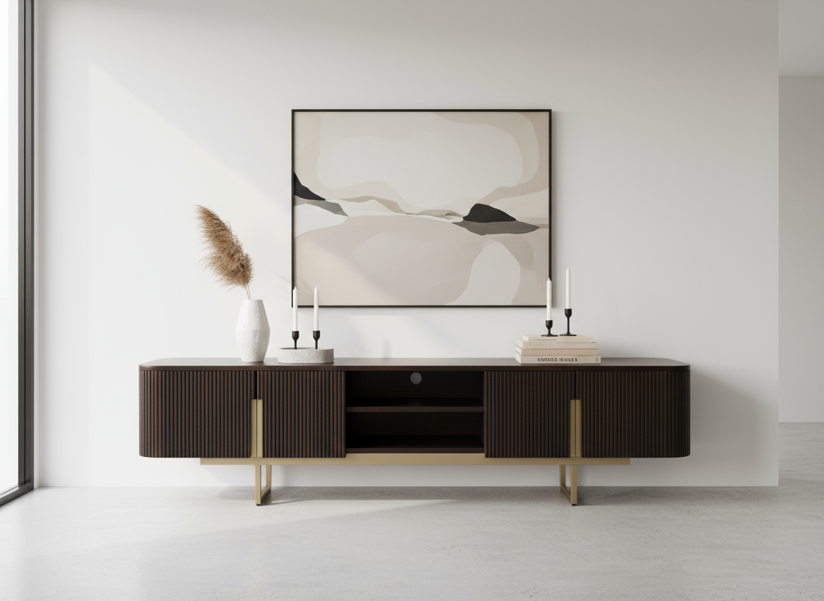Sloan TV Stand  Media Unit  -  Contemporary Design with Storage