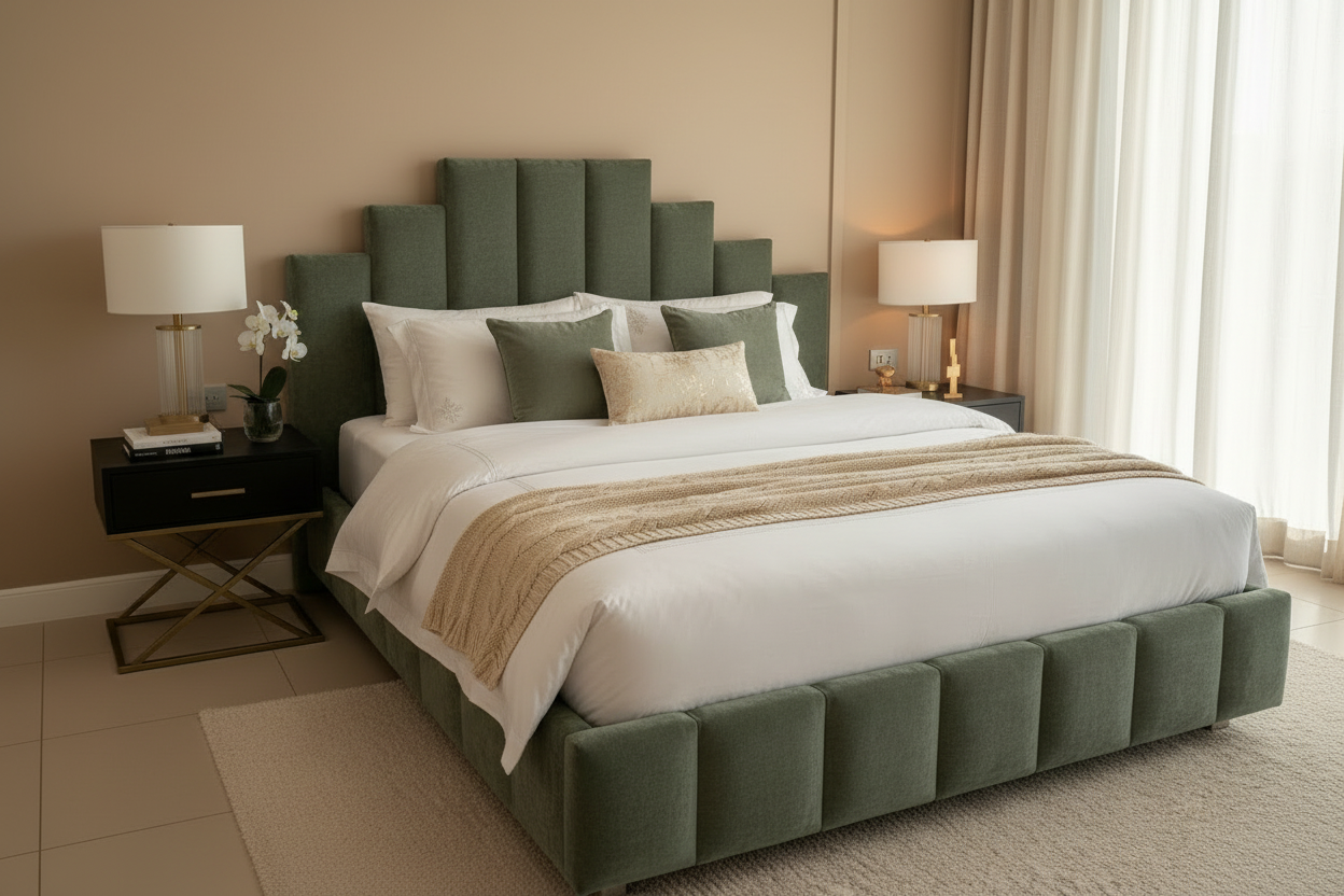 Jasmin Bed in Sage Green