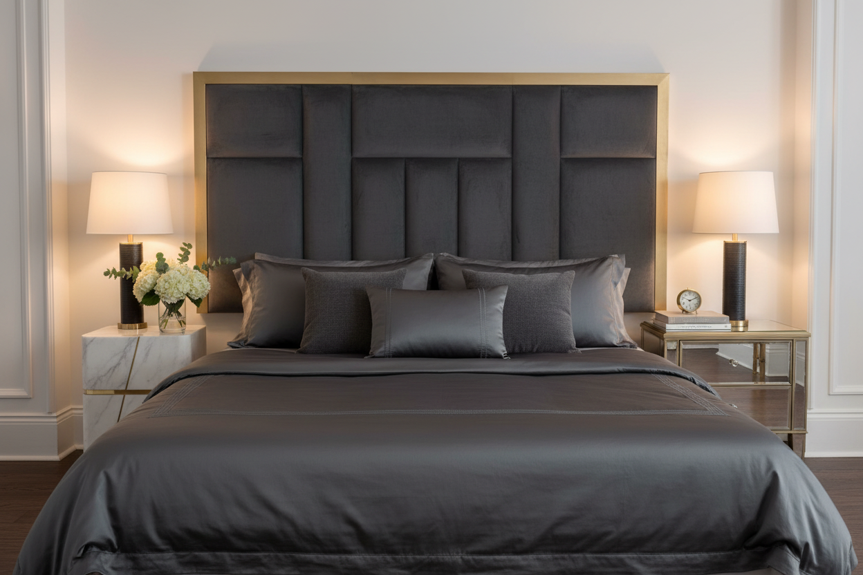Kiyo Headboard Charcoal Grey