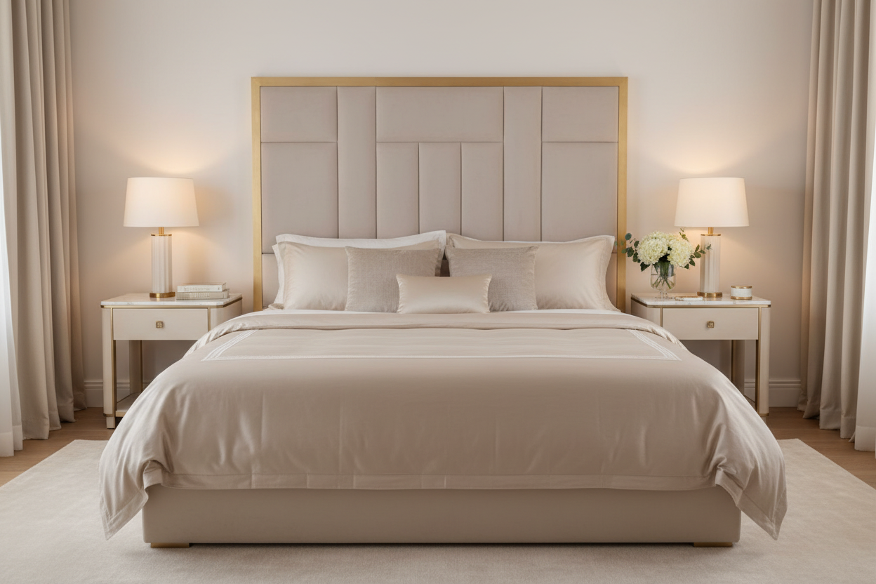 Kiyo Headboard Cream Beige Matching