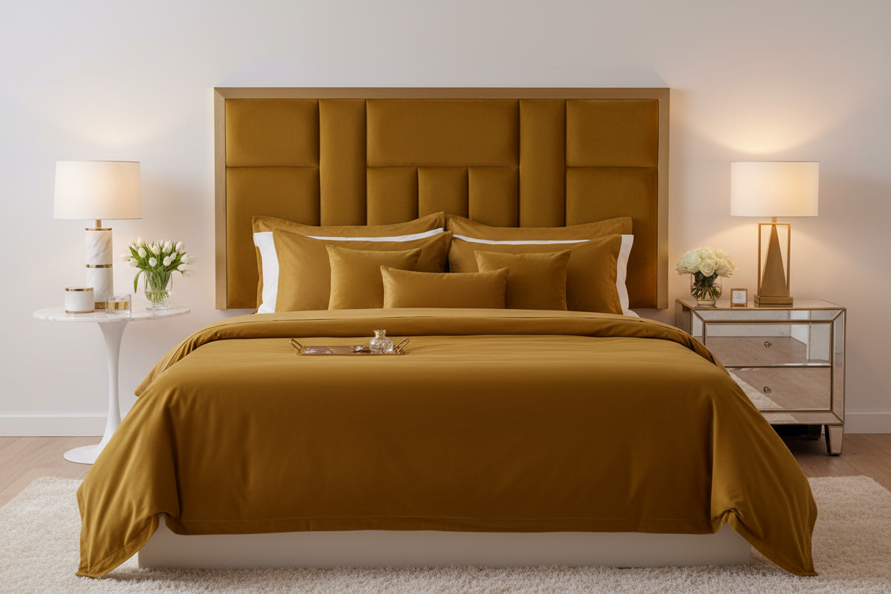 Kiyo Headboard Mustard Yellow