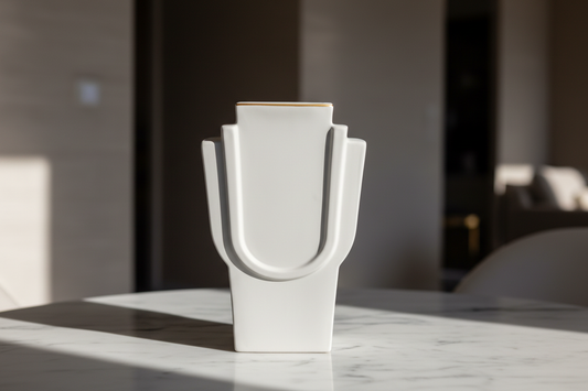 Lifestyle image focusing on vase face