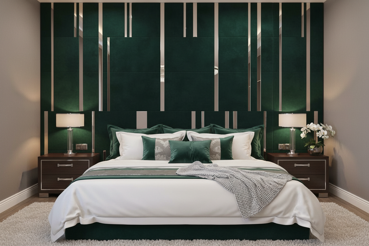 Lisbon Headboard - Emerald Green