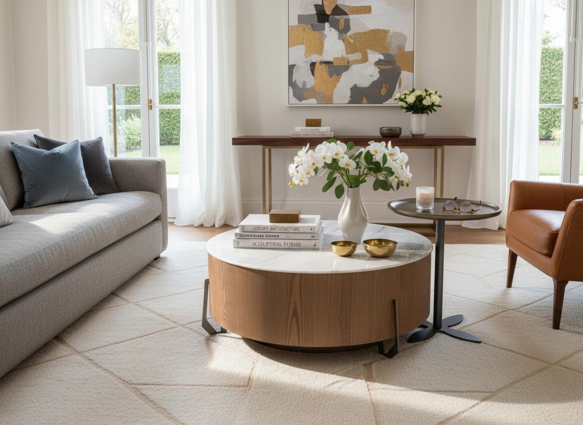 Luxurious coffee table lifestyle scene