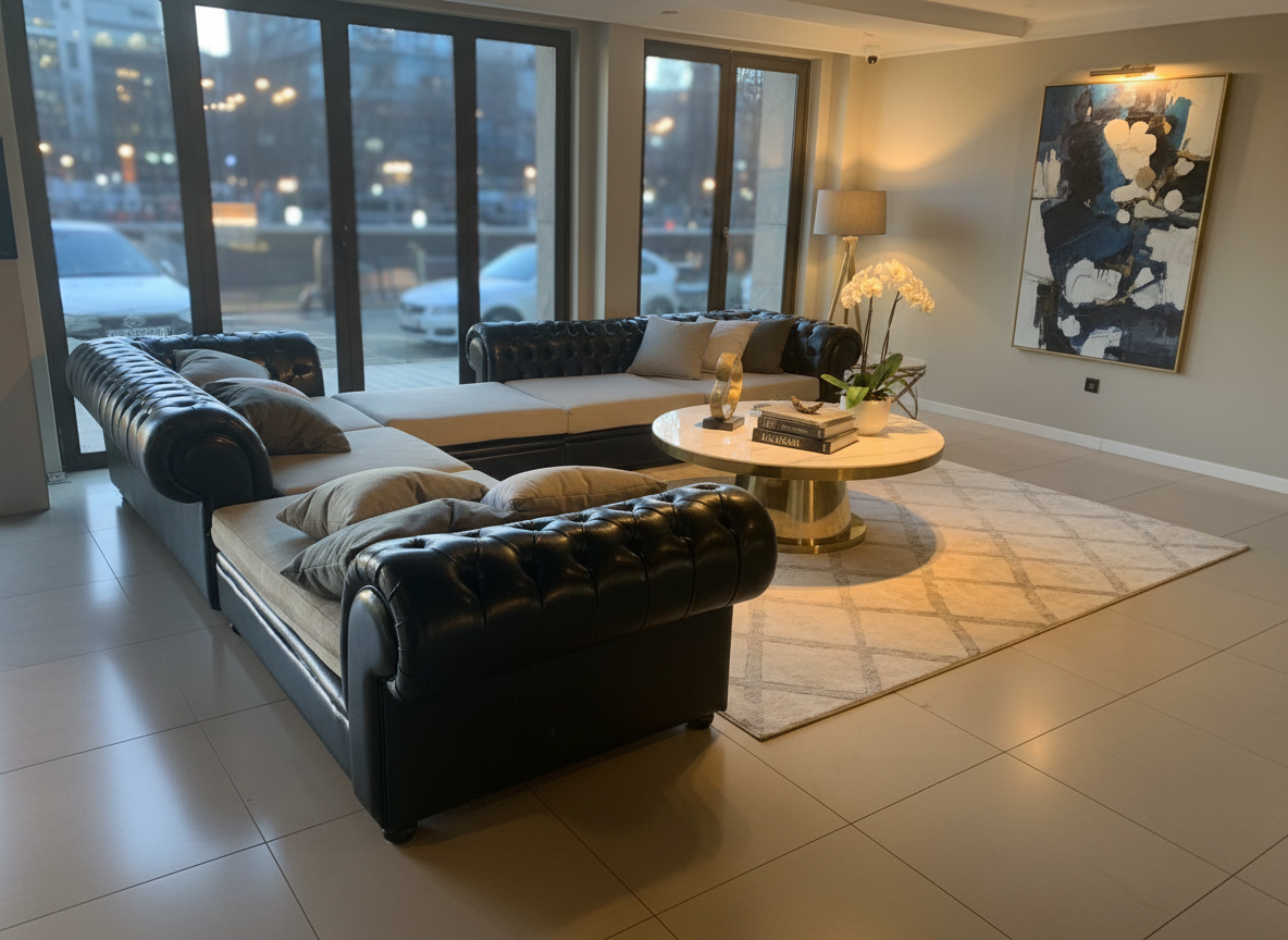 Luxurious L-Shape Lounge Set Lifestyle Image