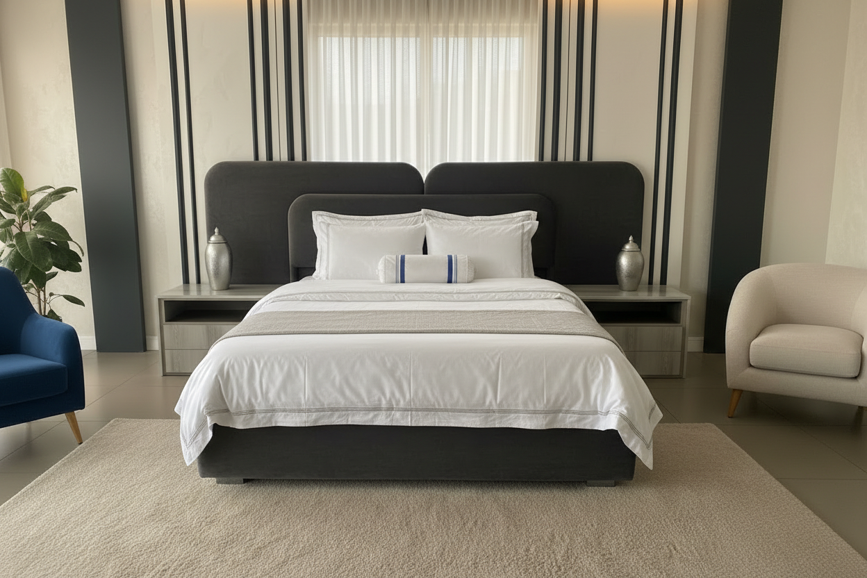 Lydia Bed - Charcoal Grey