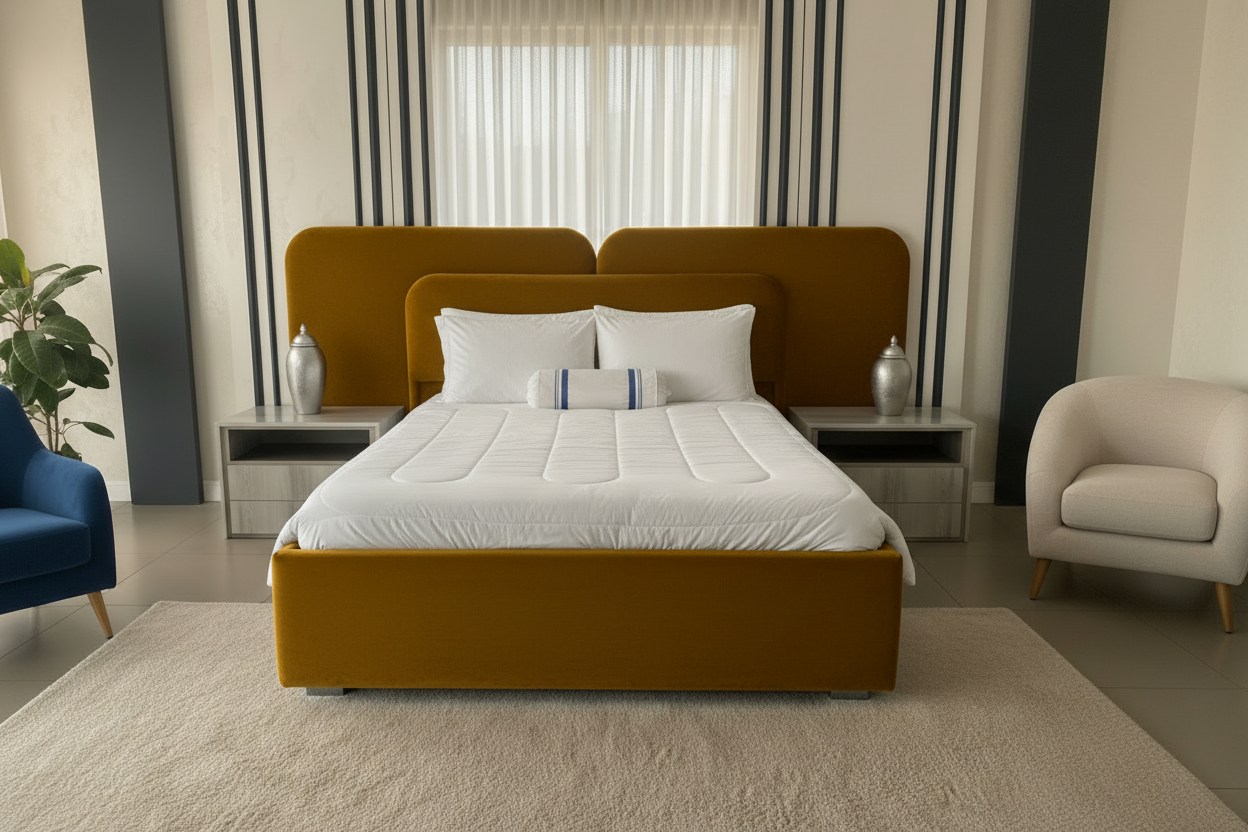 Lydia Bed - Mustard Yellow