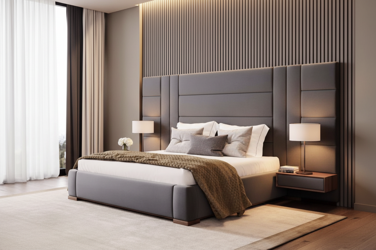 Mercury Headboard Elegant Bedroom Suite
