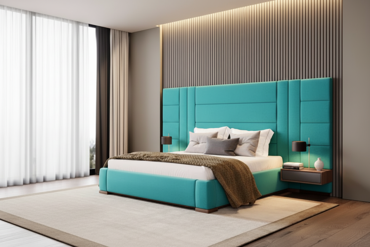 Mercury Headboard - Turquoise Lifestyle