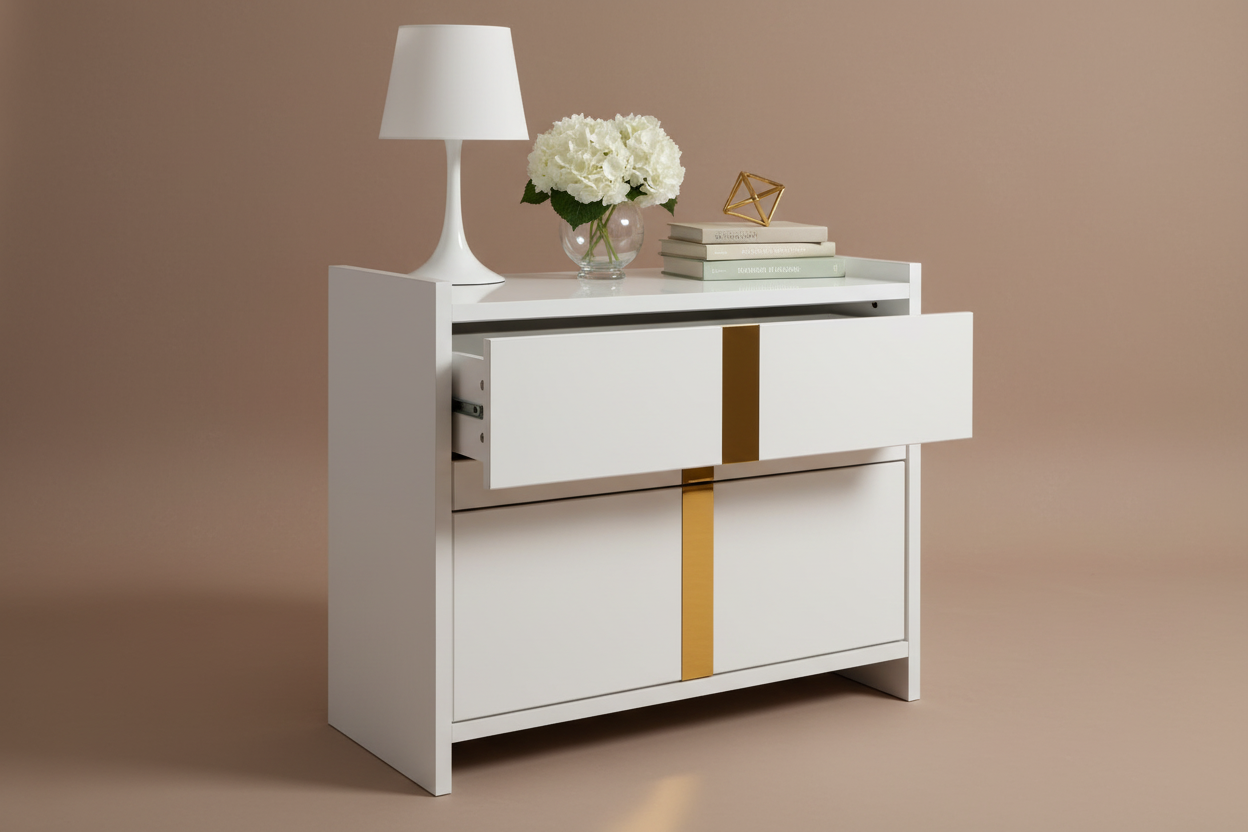Open drawer with corrected leg design - no middle piece