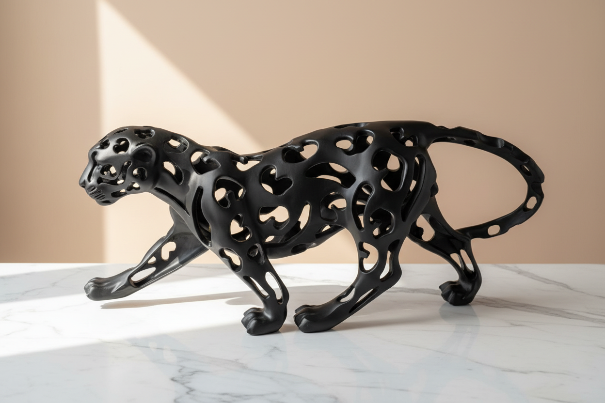 Open-Frame Leopard Sculpture — Studio Lifestyle