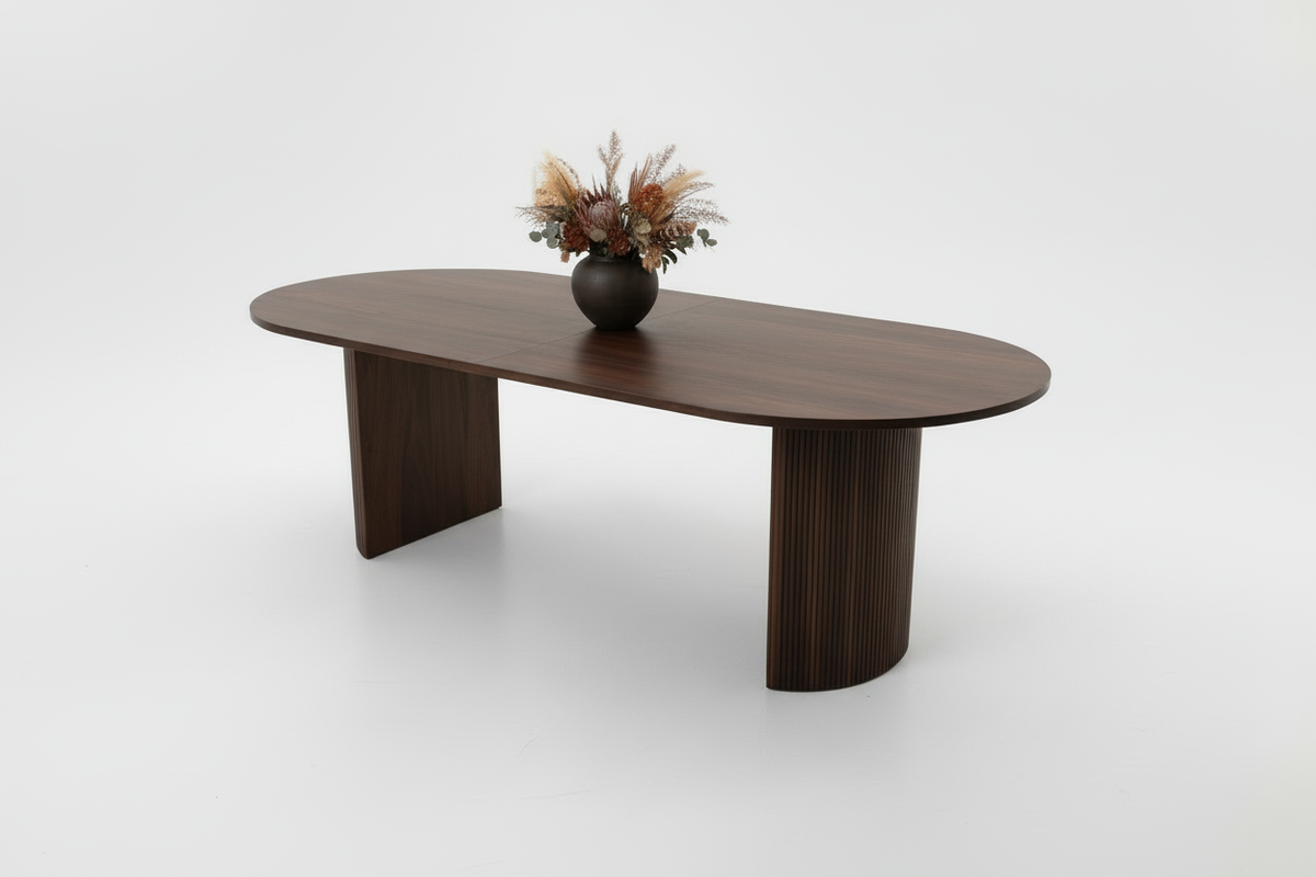 Oval Dining Table Photoshoot No Chairs