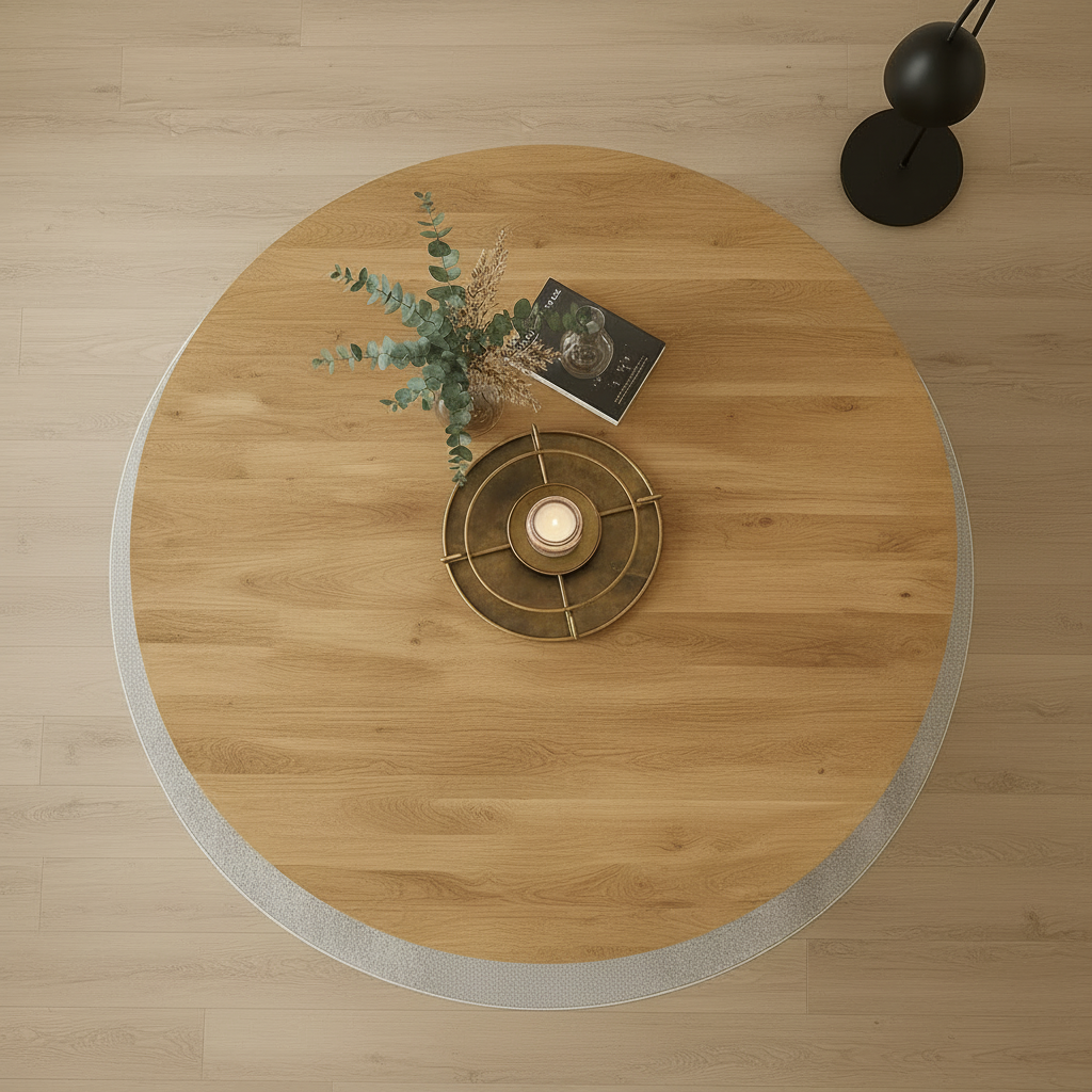Overhead lifestyle image without chairs