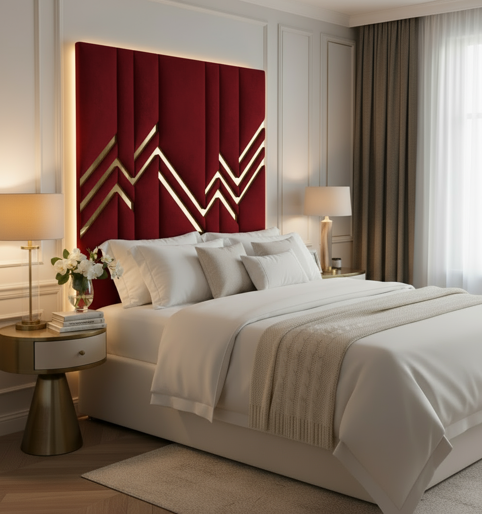 Red Headboard Lifestyle Side View