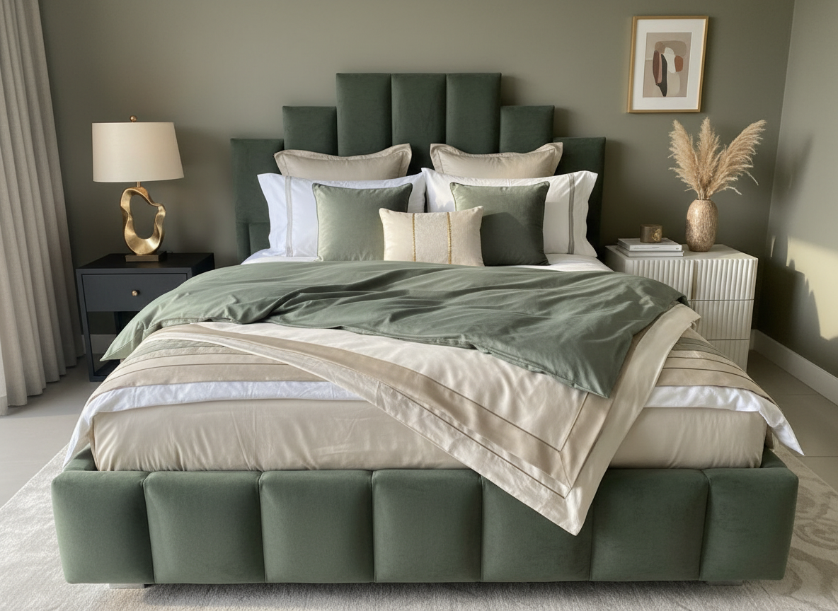 Sage green bed variant