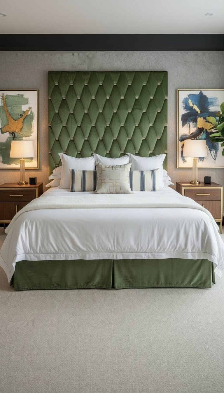 Sage green bedroom