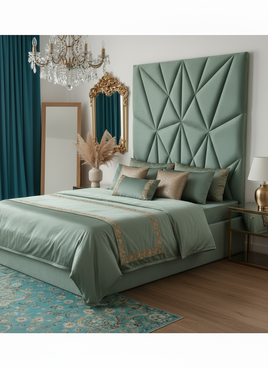 Sage Green Headboard Lifestyle
