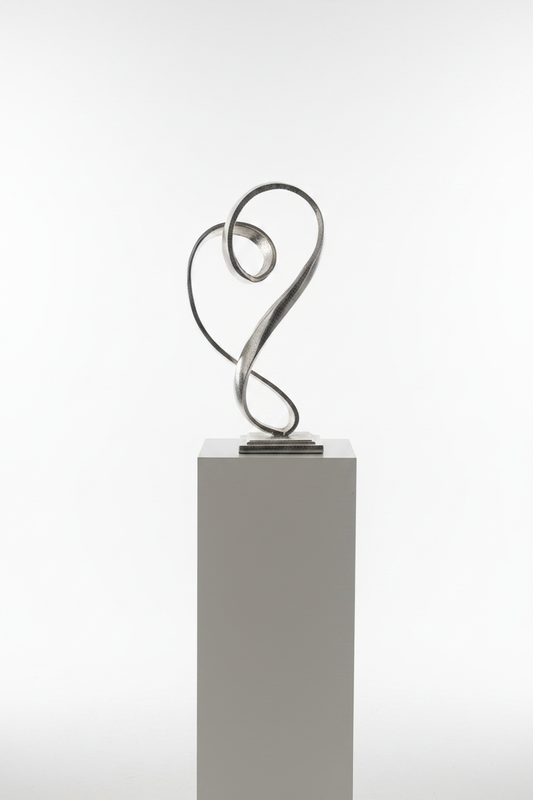 Silver Abstract Sculpture Studio Shot