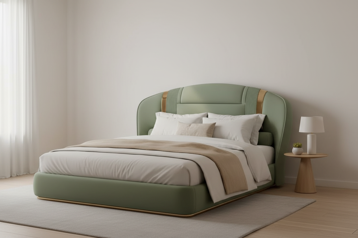 Silvia Bed - Sage Green