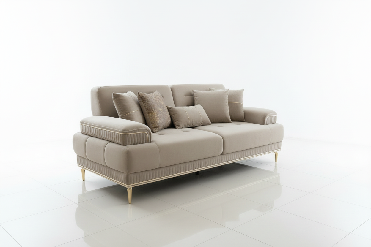 Studio angle of 2-seater loveseat