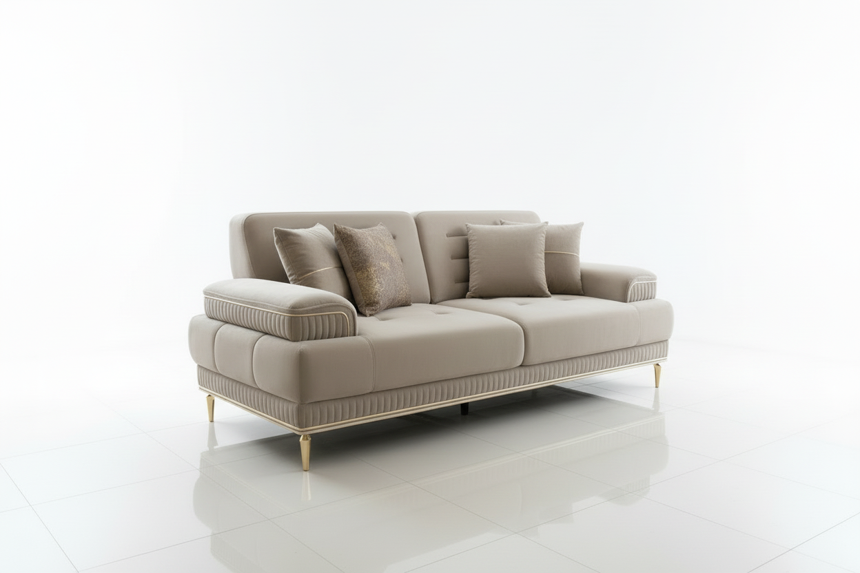 Studio angle of Madrid 3-seater sofa