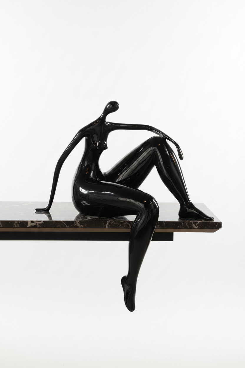 Studio – Black Figure Sculpture on Table