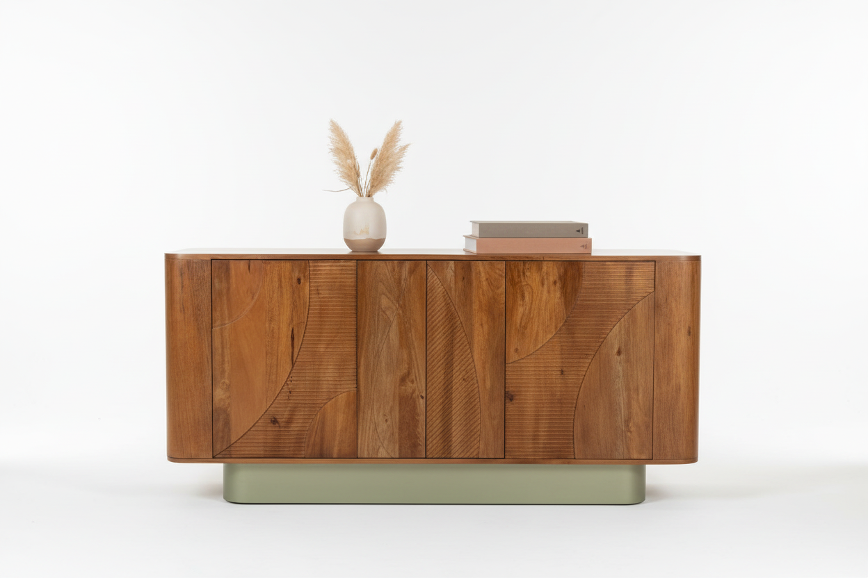 Studio Front View Wooden Console