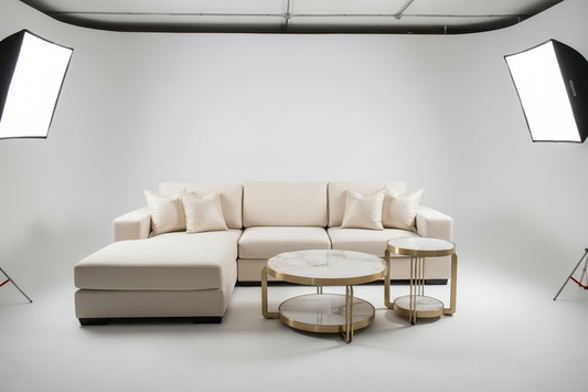 Studio Setting – Sectional & Coffee Tables