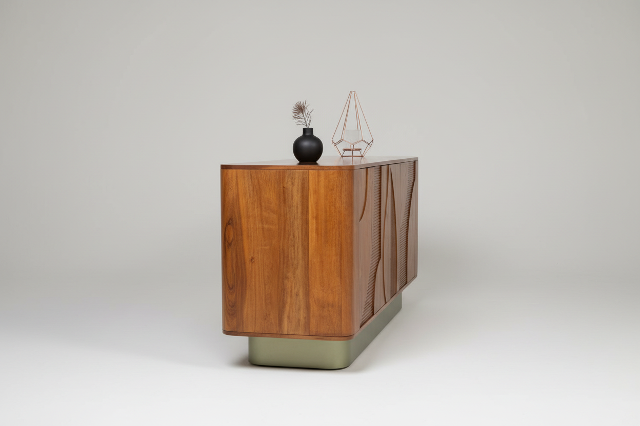Studio Side Angle Wooden Console