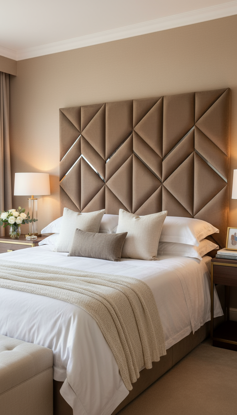 Taupe brown headboard lifestyle image