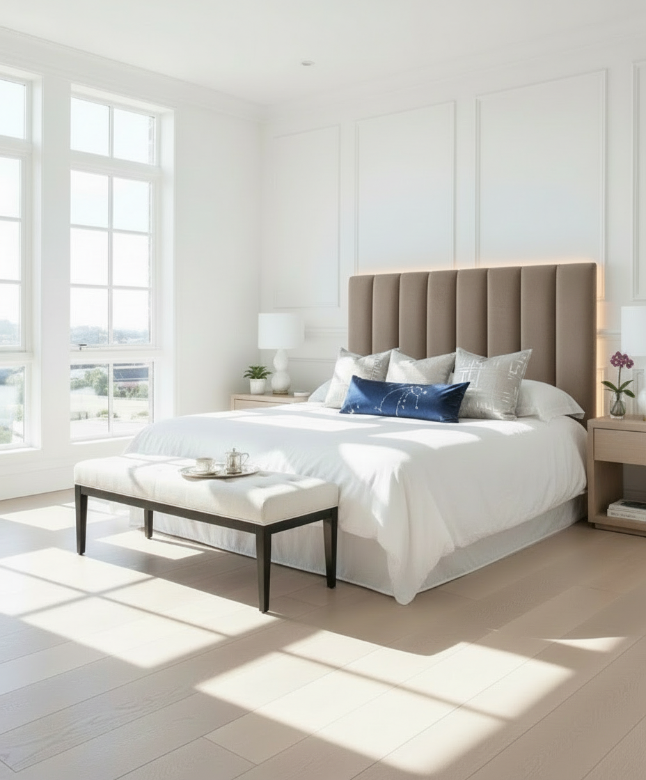 Taupe Brown Headboard